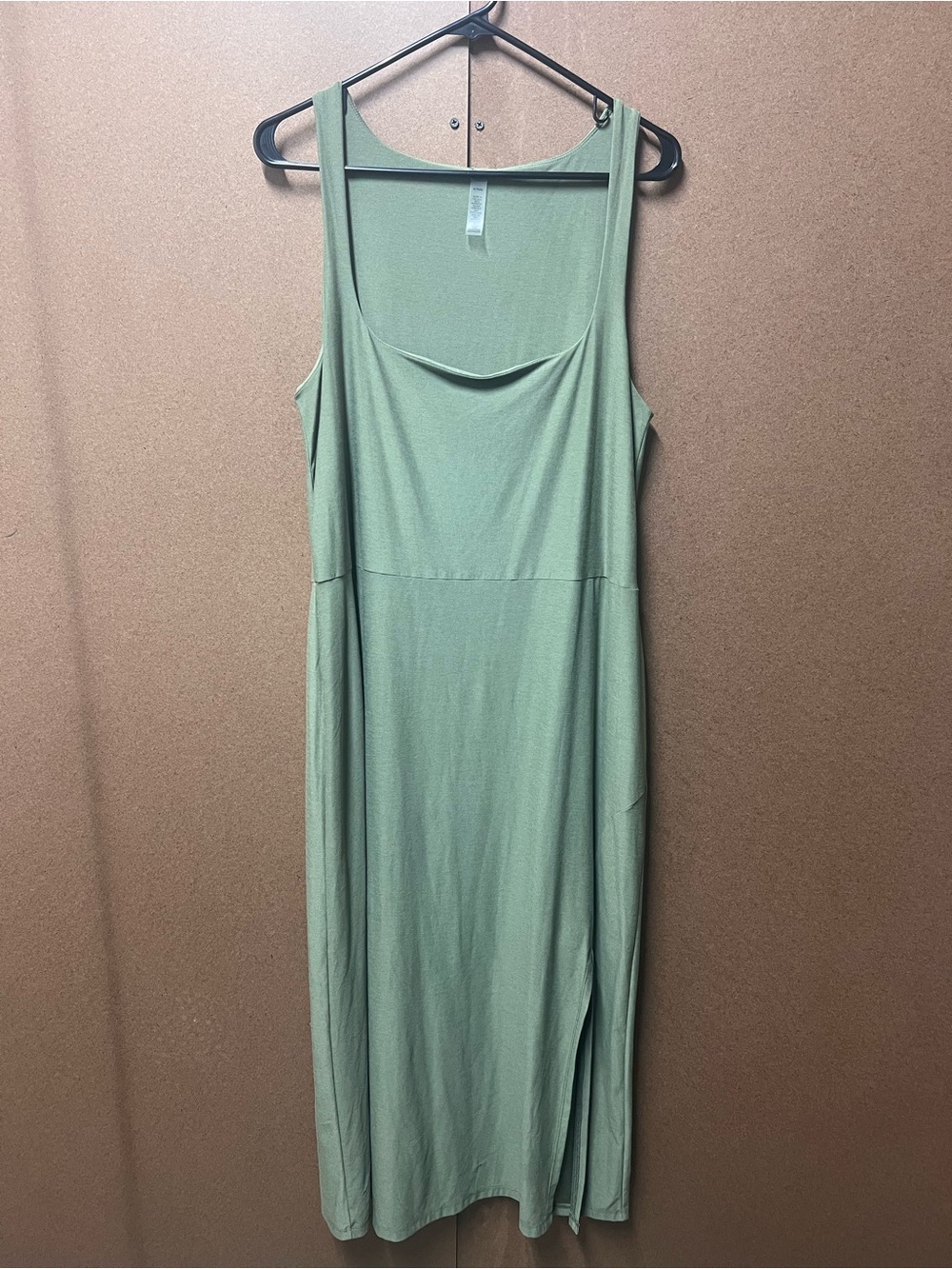 Beyond Yoga Sage Green Sleeveless Comfy Stretch Maxi Dress Sz XL